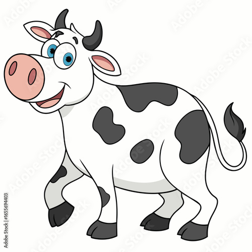 cow cartoon isolated on white