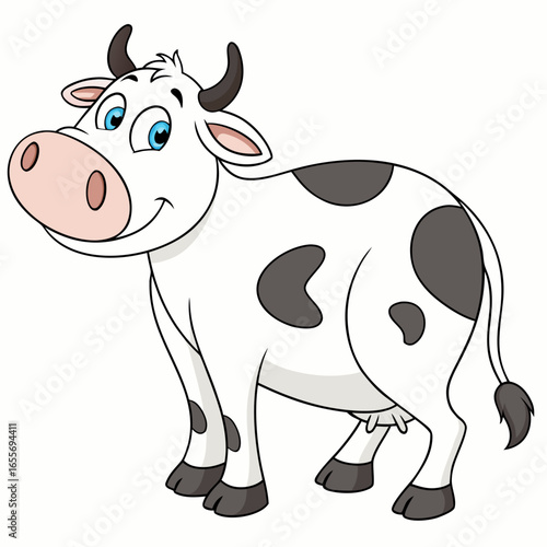 cow cartoon isolated on white