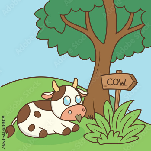 pig with a tree