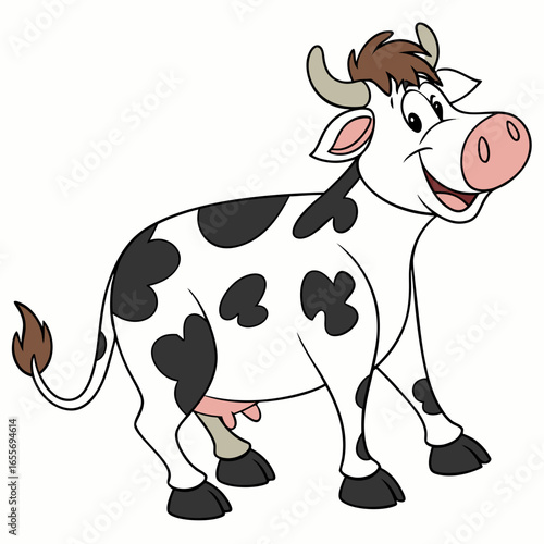 cow cartoon isolated on white