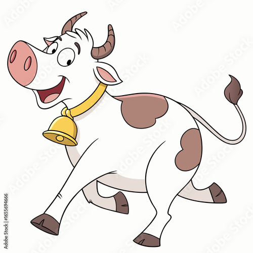 cow cartoon isolated on white