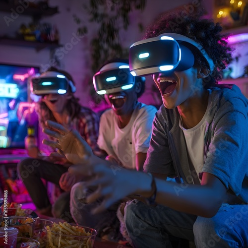 Inmersión virtual: Risas y amistad en la realidad virtual