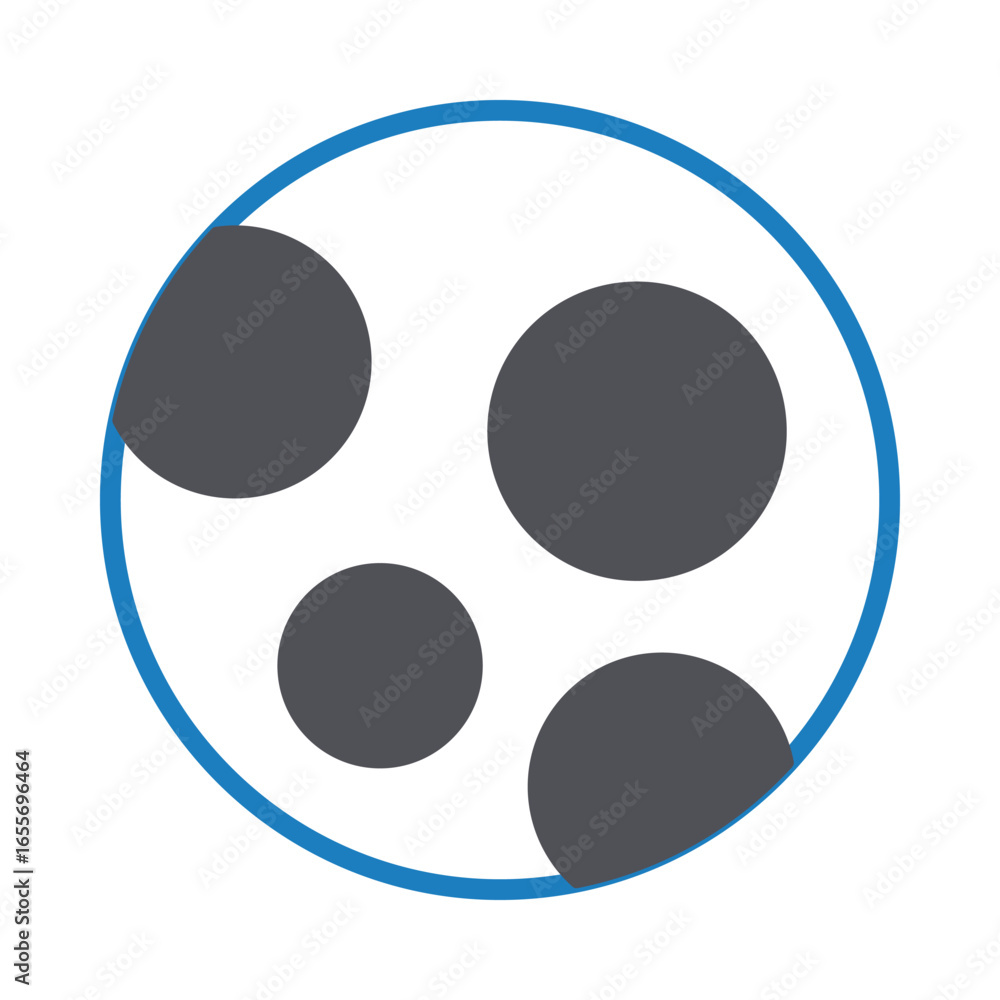 Fototapeta premium Crater Moon Vector icon which can easily modify or edit