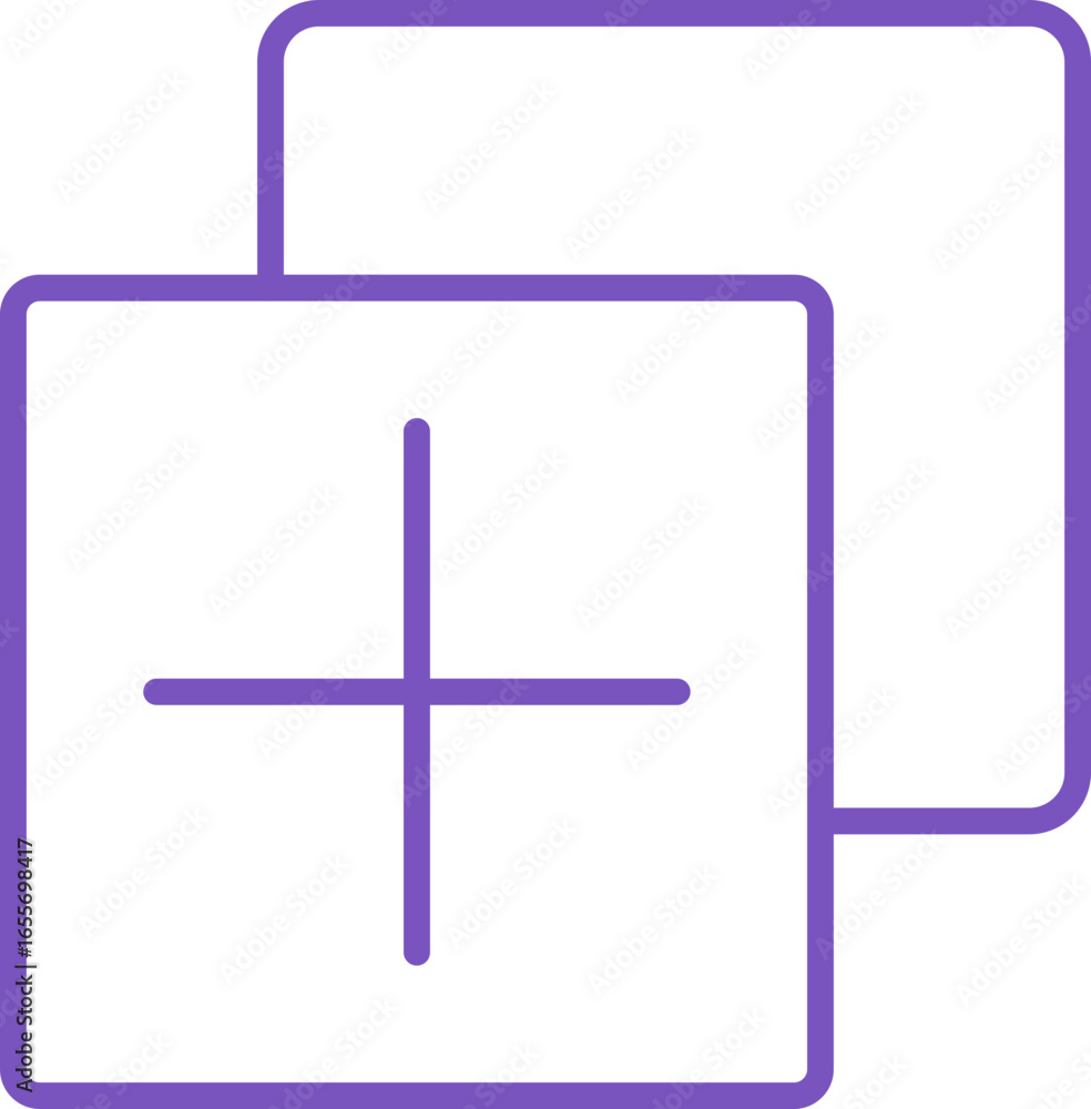 Fototapeta premium clone icon, clone line icon – copy, duplicate, replicate, duplicate data, cloning technology symbol