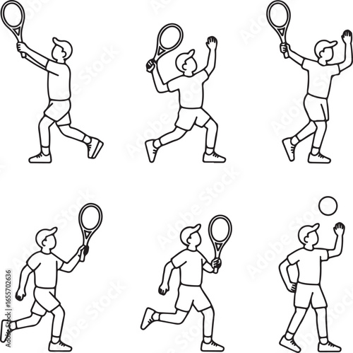 Serving, Forehand, Backhand, Celebration, Tie-Break, Match Point, Player Movement Poses