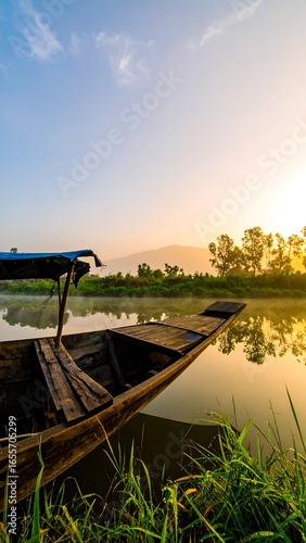 Tranquil sunrise on a still river