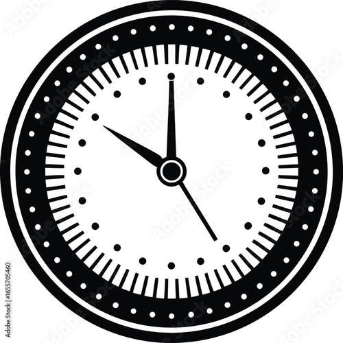 Circular clock icon vector illustration