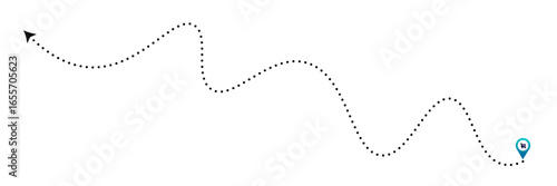 dotted arrow icon set, dotted line vector vector illustration