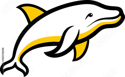 Beluga whale with rounded head isolated on white background isolated on transparent background