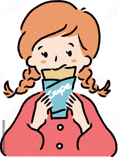 クレープを食べる女の子