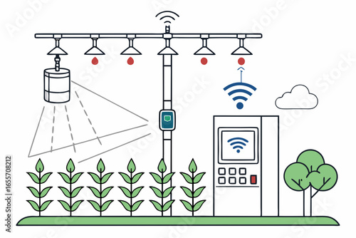 Smart irrigation system with AI control and sensors