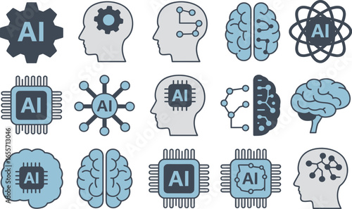 AI Icons Artificial Intelligence Graphics Pack