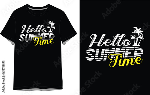 Hello summer time vector t shirt design