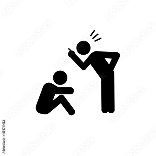 vector illustration of a bullying