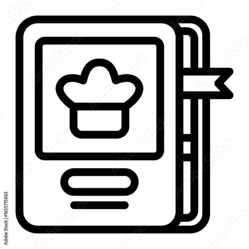 This Cook book icon is suitable for Food, Cooking, Culinary, etc.