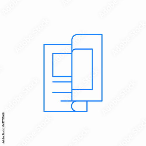 newspaper magazine news info press reading icon sign vector