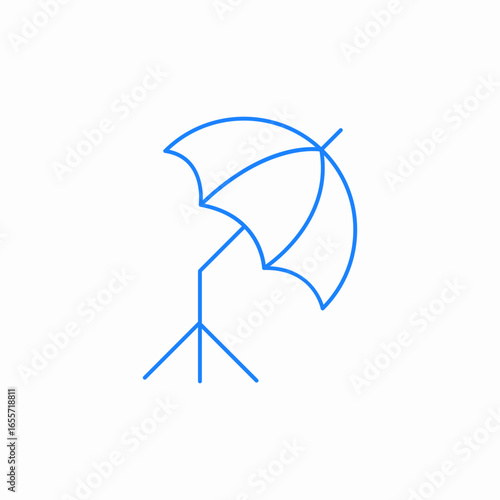 studio umbrella diffuser lighting icon sign vector