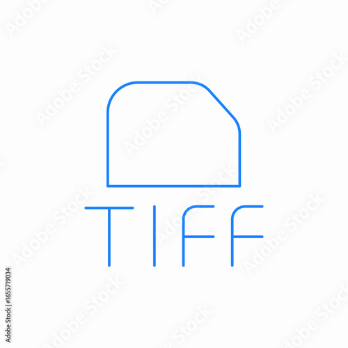 tiff image format icon sign vector