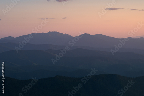Sunrise in the mountains