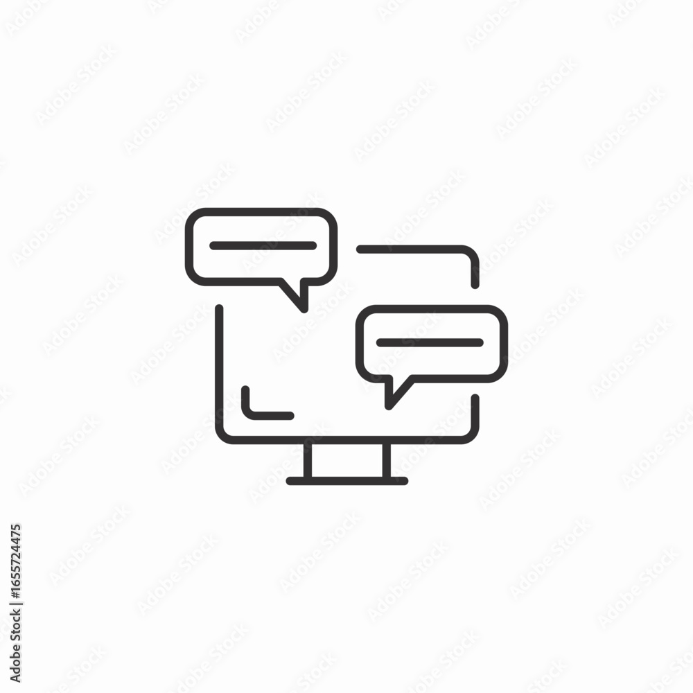 computer message icon sign vector