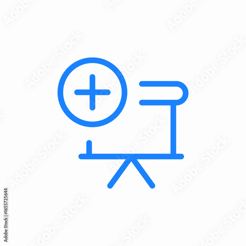 plus tripod icon sign vector