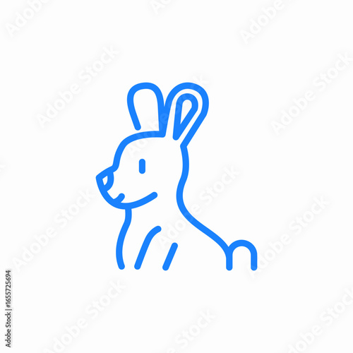 rabbit animal icon sign vector