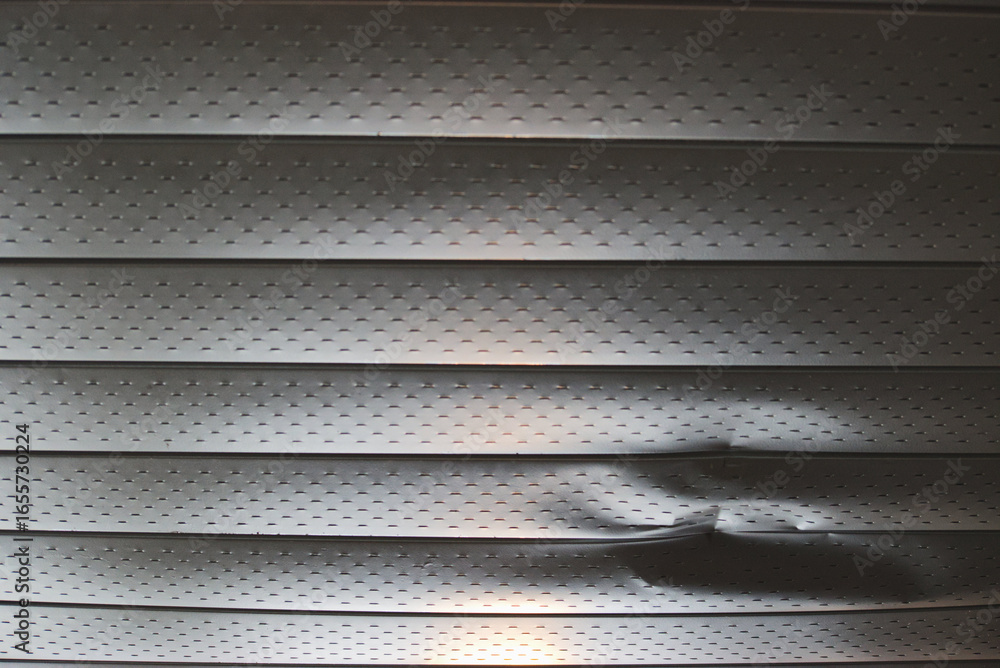 Fototapeta premium Dented metal soffit