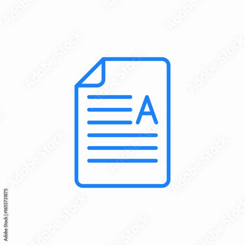 document letter icon sign vector