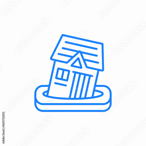haunted house icon sign vector