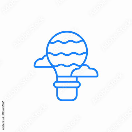 hot air balloon icon sign vector