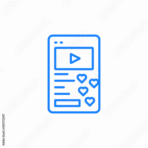 live stream social engagement icon sign vector
