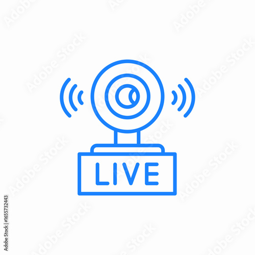 live webcam streaming icon sign vector