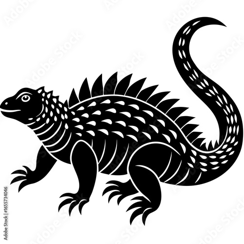 Iguana Lizard Silhouette