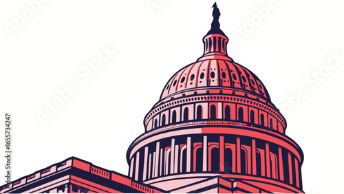 United states capitol building washington dc architecture government landmark dome drawing illustration design