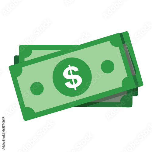 Dollar banknotes isolate on white background 