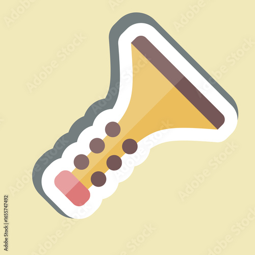 Sticker Clarinet. related to Instruments symbol. design editable