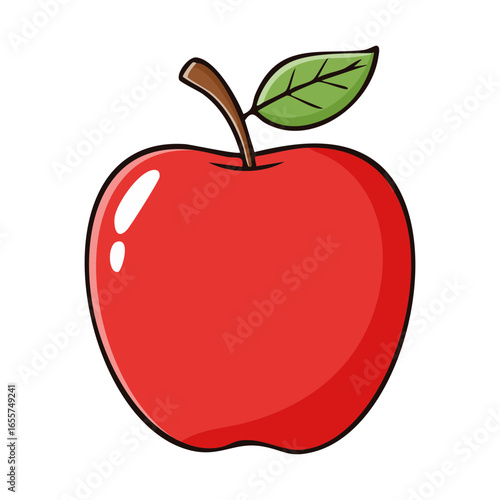 red apple vector illustration