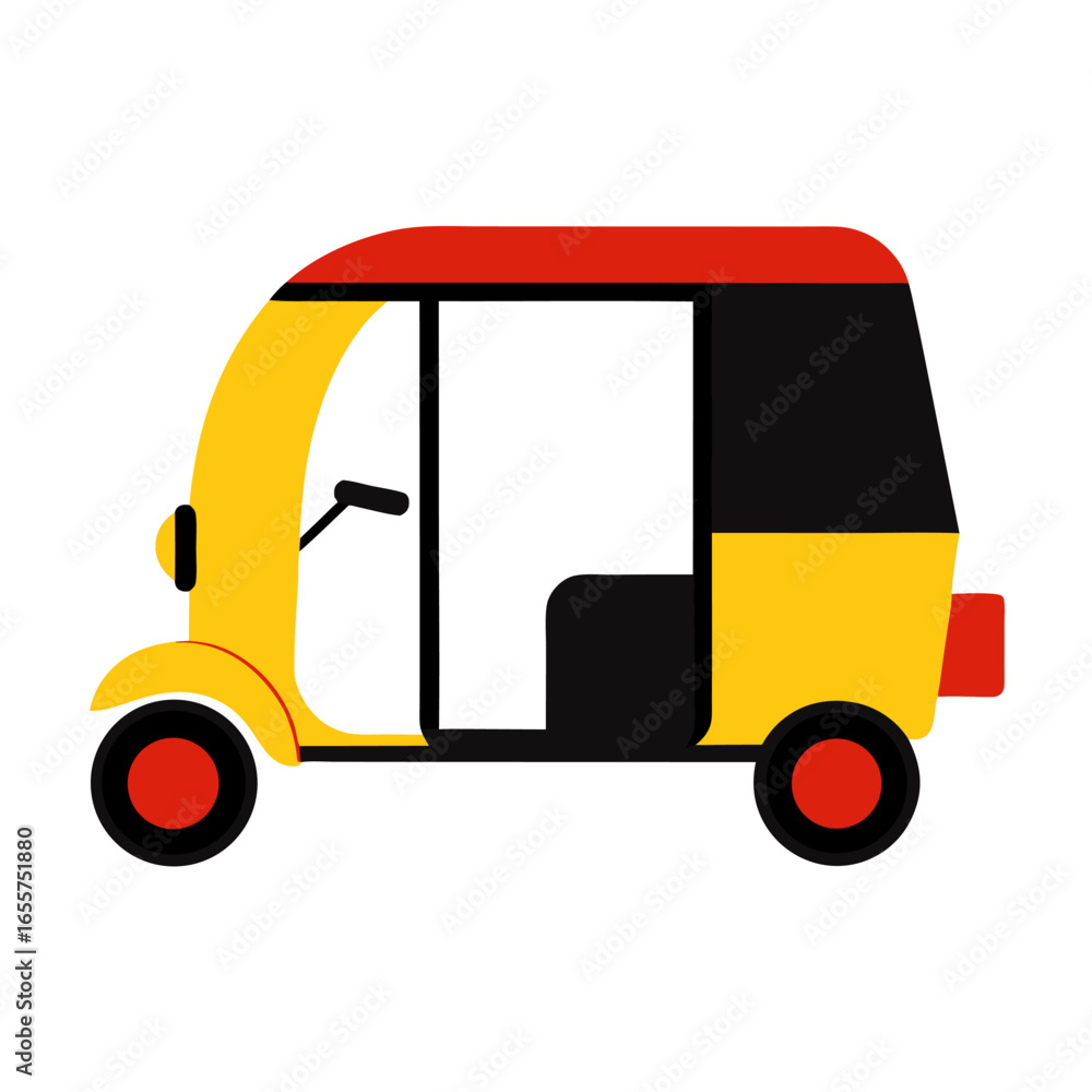 Fototapeta premium Side profile of a three wheeler auto rickshaw