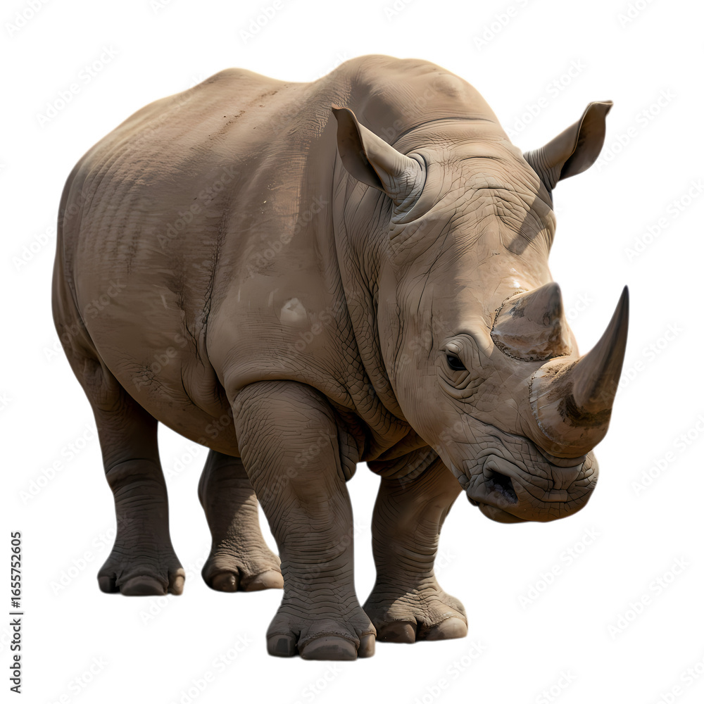 Obraz premium Powerful Rhino: Majestic Creature of the African Savanna