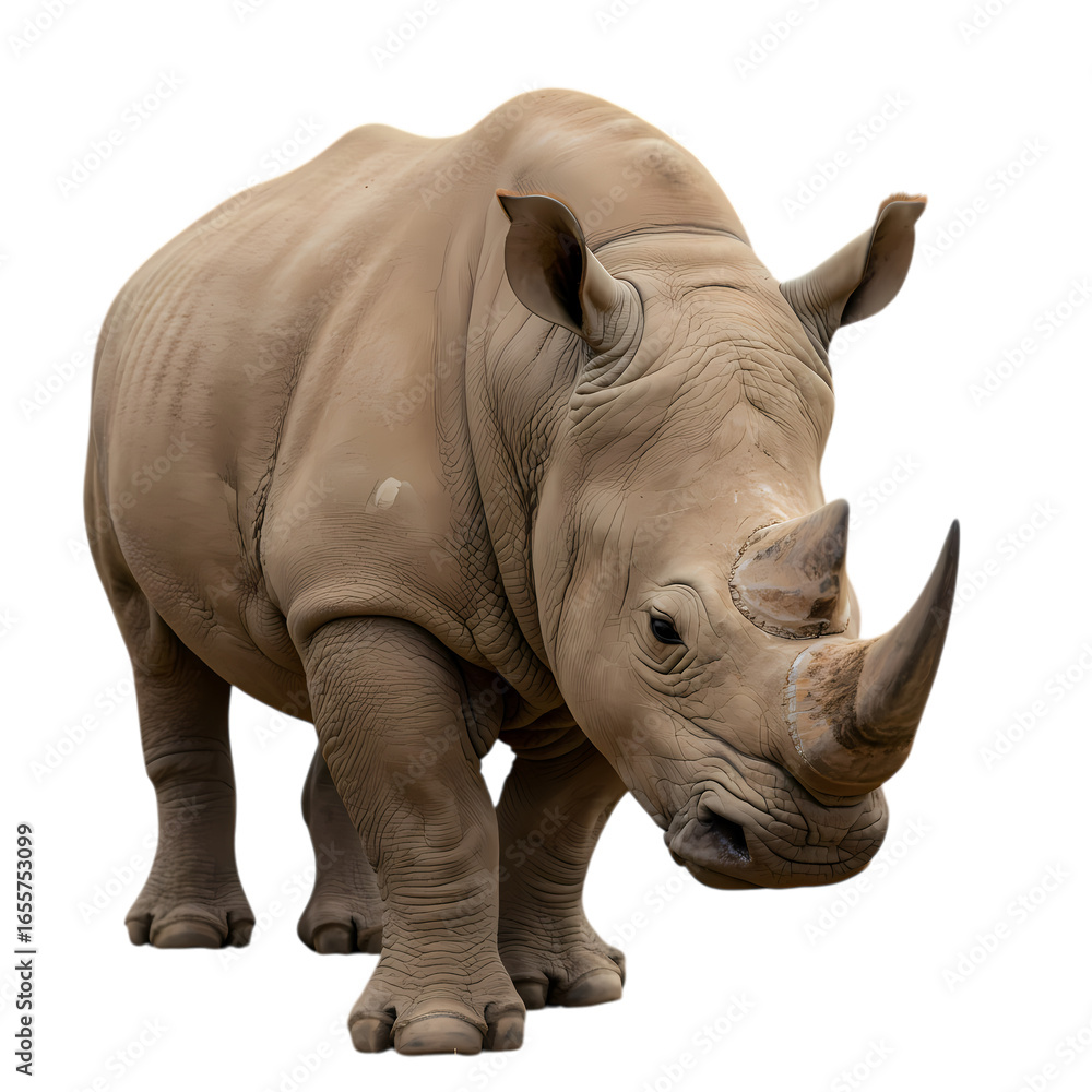 Obraz premium Powerful Rhino: Wildlife Photography, African Mammal