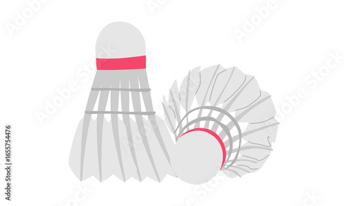 flat illustration of badminton shuttlecock
