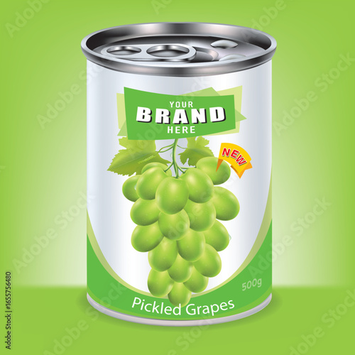 Design of pickled grapes aluminum cans