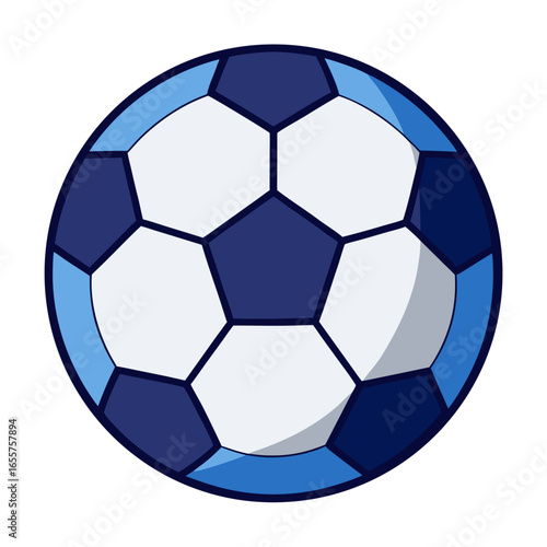 a soccer ball (football) with the classic hexagonal and pentagonal pattern, no background vector file.