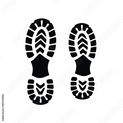 vector illustration of a foot prints