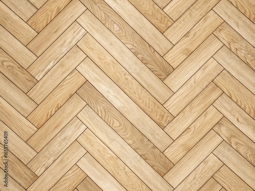 Natural wood herringbone pattern flooring texture background