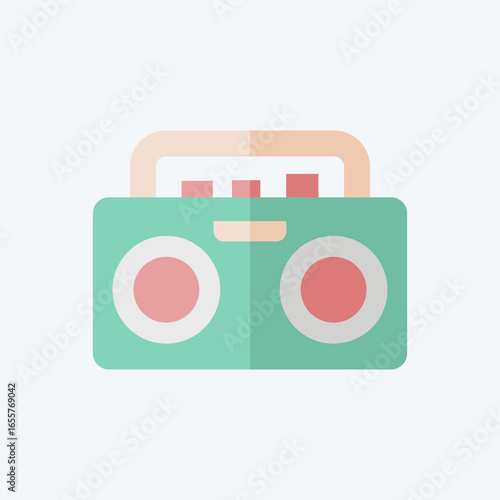Icon Boombox. related to Instruments symbol. flat style. design editable
