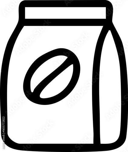 Simple Icon of Coffee Bean Bag.