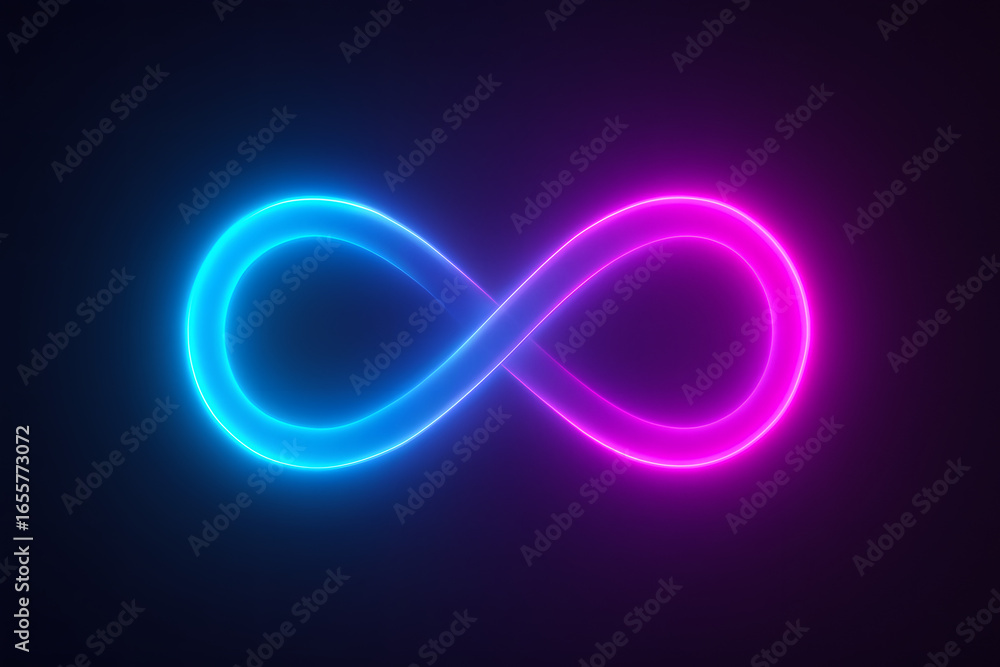 Eternal Radiance: A captivating image of the infinity symbol glowing with mesmerizing neon lights, symbolizing eternity and limitless potential. Eternal Radiance: A captivating image of the infinity symbol glowing with mesmerizing neon lights, symbolizing eternity and limitless potential.