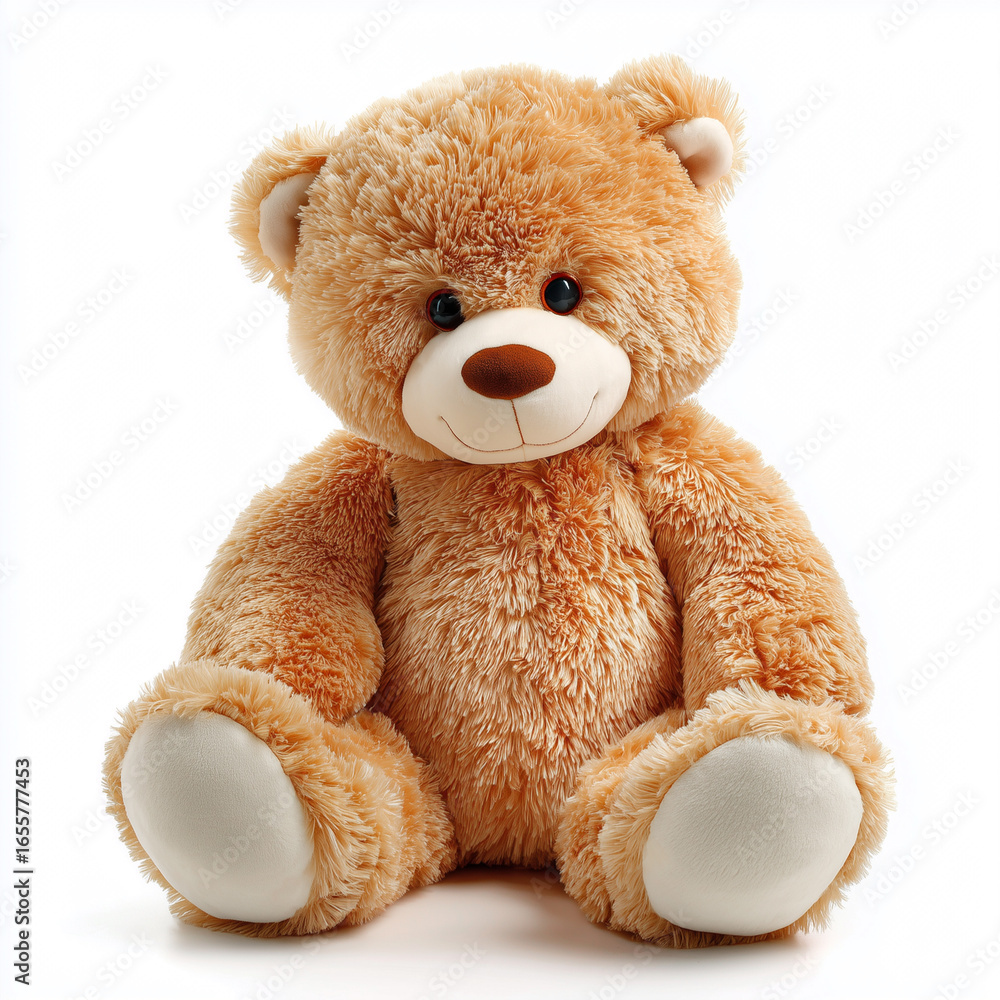 Fototapeta premium Plush teddy bear sitting upright