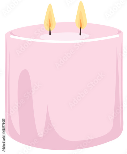 Multi Wick Candle Burning